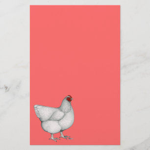 Orpington White Hen Stationery
