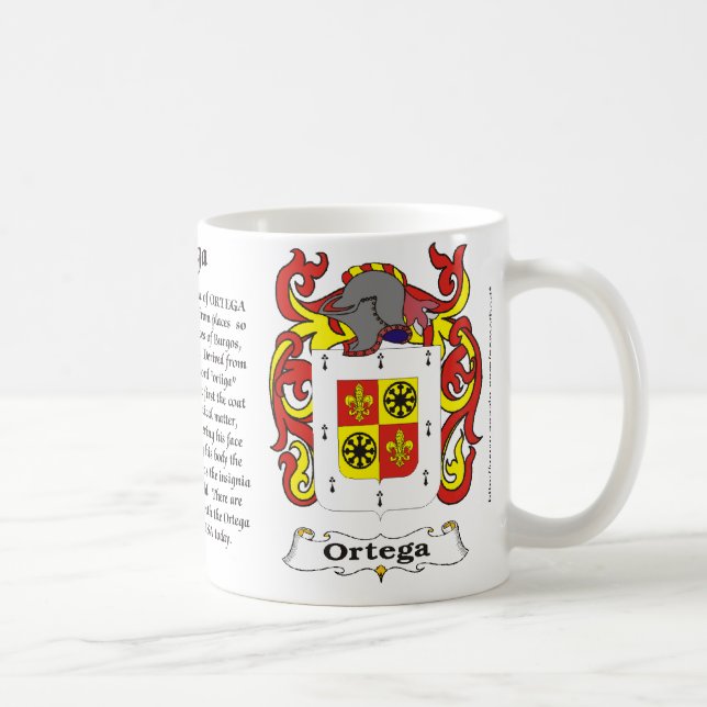 Ortega Family Coat of Arms mug (Right)