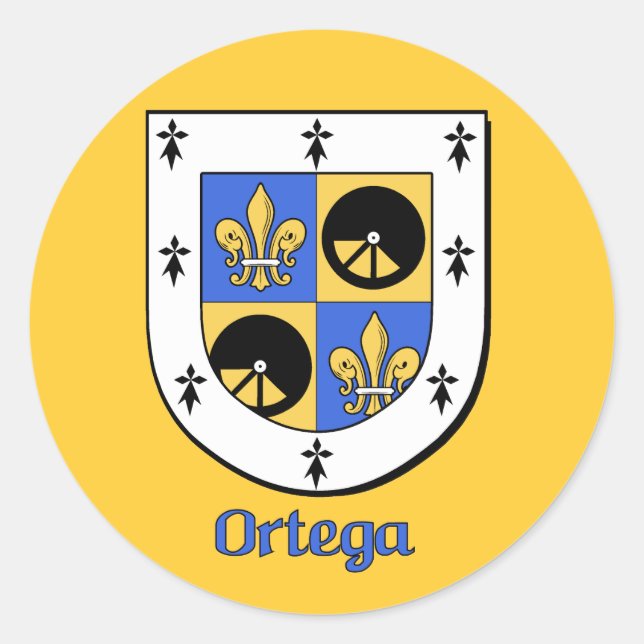 Ortega Family Shield Stickers (Front)