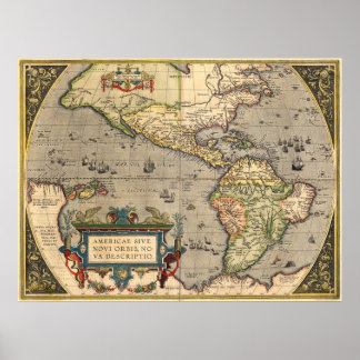 Ortelius America Poster