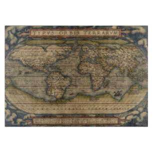 Ortelius World Map 1570 Cutting Board