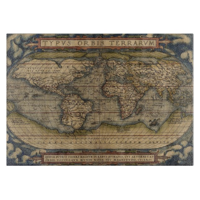 Ortelius World Map 1570 Cutting Board (Front)