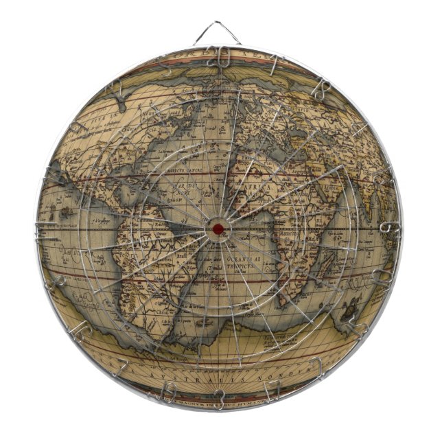 Ortelius World Map Dartboard (Front)