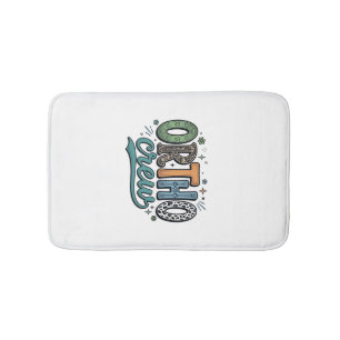 Ortho Crew Vintage Dental Team Vector Design_1 Bath Mat