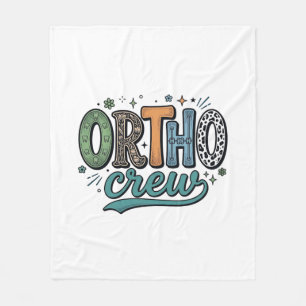 Ortho Crew Vintage Dental Team Vector Design_1 Fleece Blanket