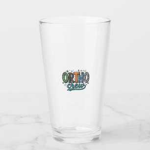 Ortho Crew Vintage Dental Team Vector Design_1 Glass