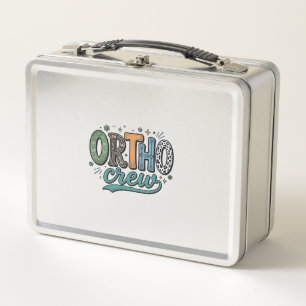 Ortho Crew Vintage Dental Team Vector Design_1 Metal Lunch Box