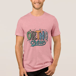 Ortho Crew Vintage Dental Team Vector Design_1 Tri-Blend Shirt