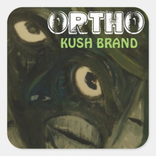 ORTHO KUSH BRAND SQUARE STICKER