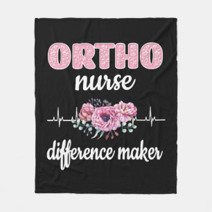 Ortho Nurse Gift RN Orthopaedic Nurse Ortho Nursin Fleece Blanket