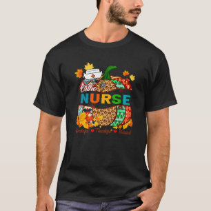 Ortho Nurse RN Grateful Thankful Blessed Pumpkin T-Shirt