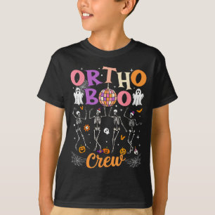 Ortho Orthopedic Halloween Boo Crew Skeleton Danci T-Shirt