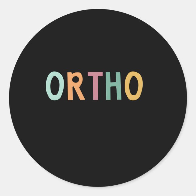 Ortho Squad Classic Round Sticker (Front)