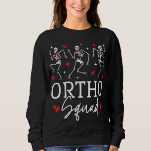 Ortho Squad Dancing Skeleton Valentine Women Sweatshirt