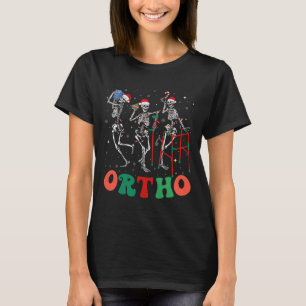 Ortho Squad Dancing Skeletons Christmas Orthopaedi T-Shirt