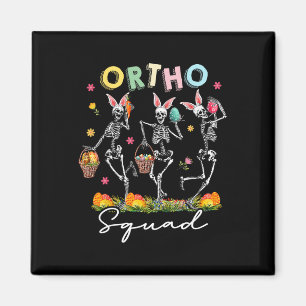 Ortho Squad Easter Day Bunny Skeletons Dancing Ort Magnet