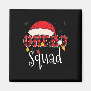 Ortho Squad Plaid Fun Christmas Orthopaedics Crew  Magnet