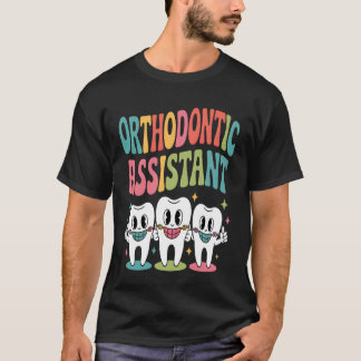 Orthodontic Assistant Cute Retro Tooth Braces T-Shirt