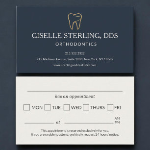 Orthodontics Dentistry Tooth Appointment Reminder Card