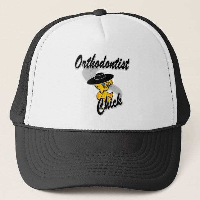 Orthodontist Chick #4 Trucker Hat (Front)