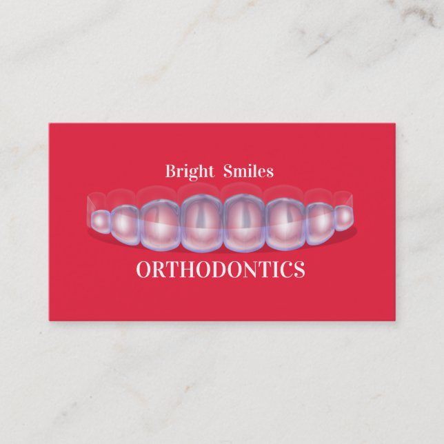 Orthodontist Dentist Business Card (Front)