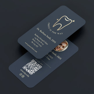 Orthodontist Dentist Dental Cosmetic Charcoal Business Card