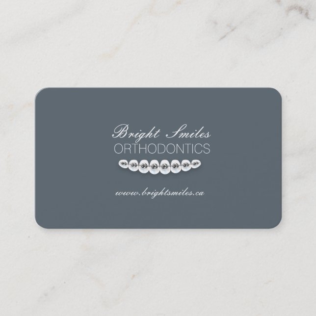 Orthodontist Dentist Dental Service Business Card (Front)