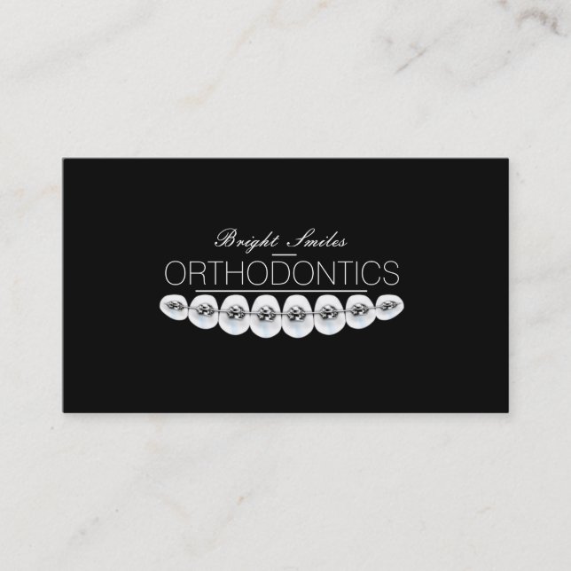 Orthodontist Dentist Dental Service Business Card (Front)