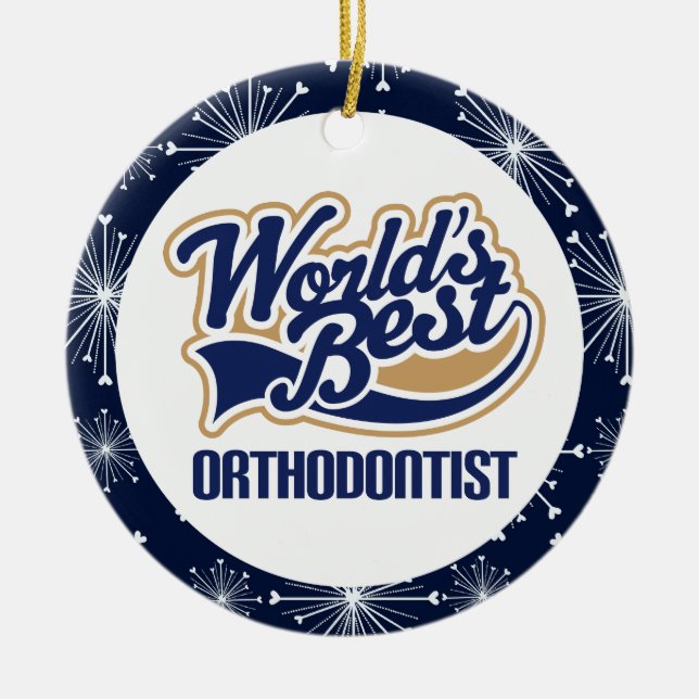 Orthodontist Gift Ornament (Front)