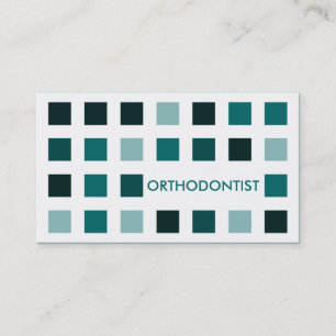 ORTHODONTIST (mod squares) Business Card
