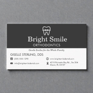 Orthodontist Office Braces Tooth Icon Business Card