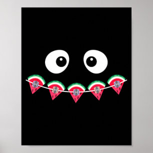 Orthodontist Summer Watermelon Dental Brace Rubber Poster