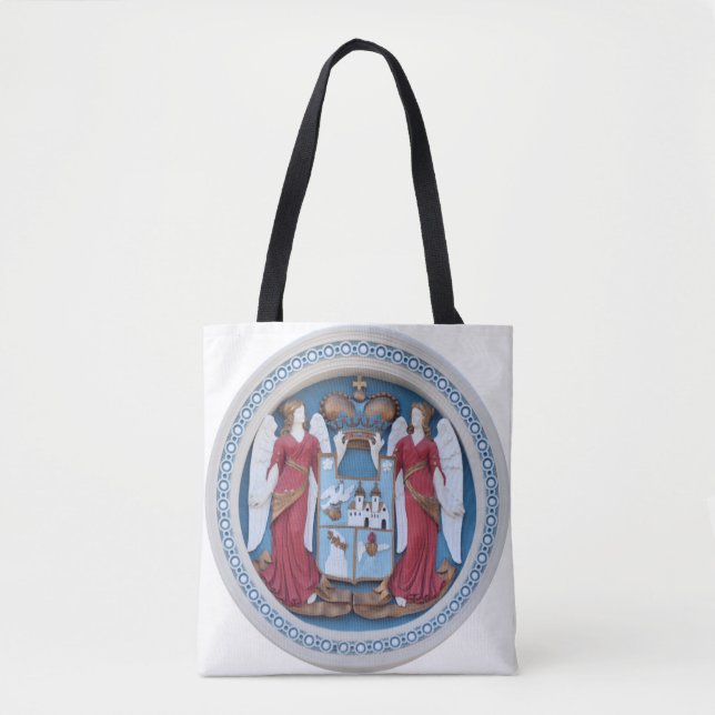 orthodox angels seal religion symbol stucco timiso tote bag (Front)