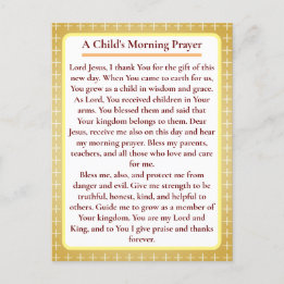 Orthodox children's prayer card