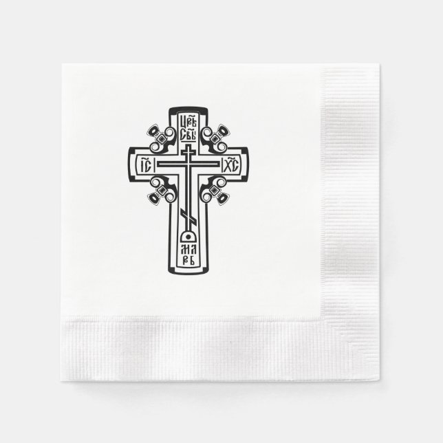 Orthodox Christian cross Napkin (Front)