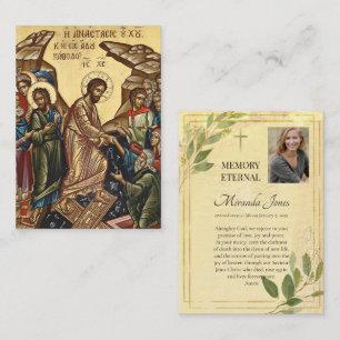 Orthodox Christian Elegant Leaves Prayer Card