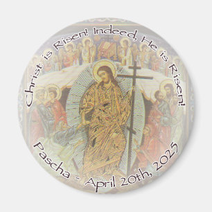 Orthodox Christian ENG Christ is Risen 2025 Magnet