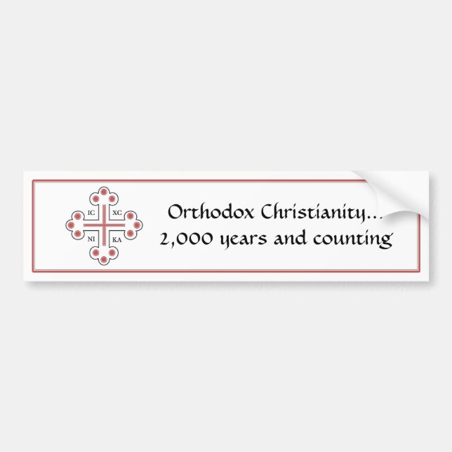Orthodox Christian for 2,000 years and counting Bumper Sticker (Front)