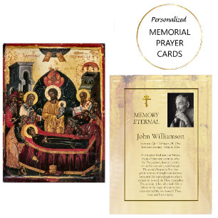 Orthodox Christian Funeral Icon Prayer Card