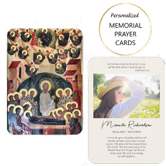 Orthodox Christian Funeral / Memorial Prayer Card 