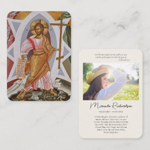 Orthodox Christian Funeral / Memorial Prayer Card