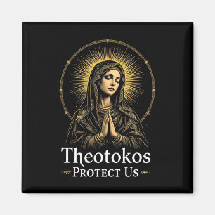 Orthodox Christian Holy Mary Theotokos Protect Us  Magnet