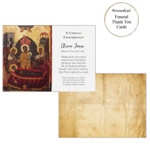 Orthodox Christian Icon Funeral Thank You Card