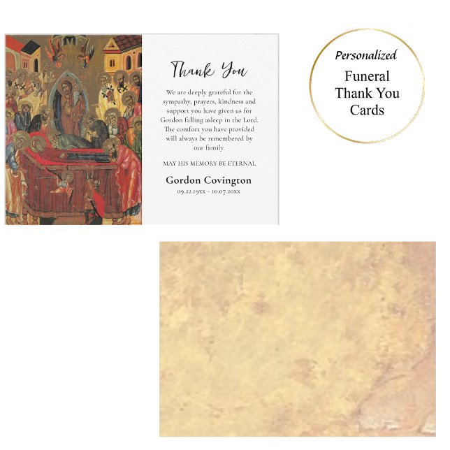 Orthodox Christian Icon Funeral   Thank You Card (Creator Uploaded)