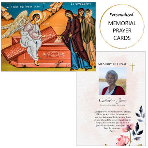 Orthodox Christian Icon Photo Funeral Prayer Card
