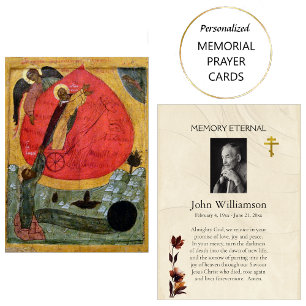 Orthodox Christian Memory Eternal Prayer Card