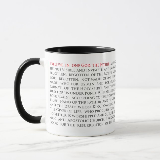 Orthodox Christian Nicene Creed 11oz Combo Mug (Left)