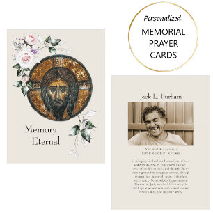 Orthodox Christian Photo Funeral Prayer Card