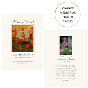 Orthodox Christian Photo Memorial Prayer Card     