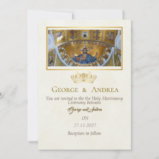 Orthodox Christian wedding invitation